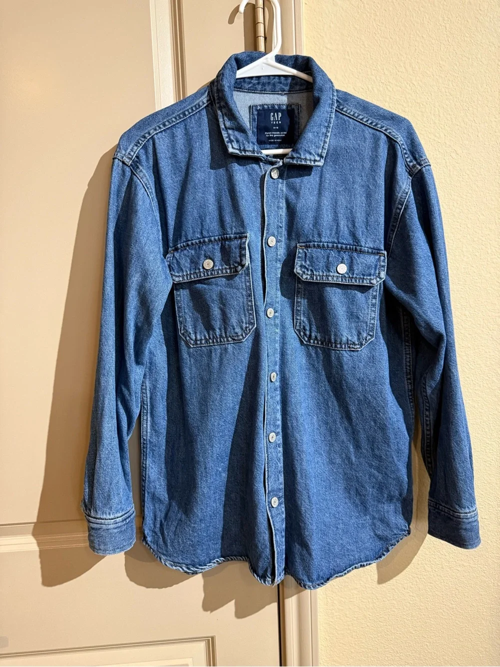 GAP Blue Denim Overshirt / Shacket - Light & Medium Blue